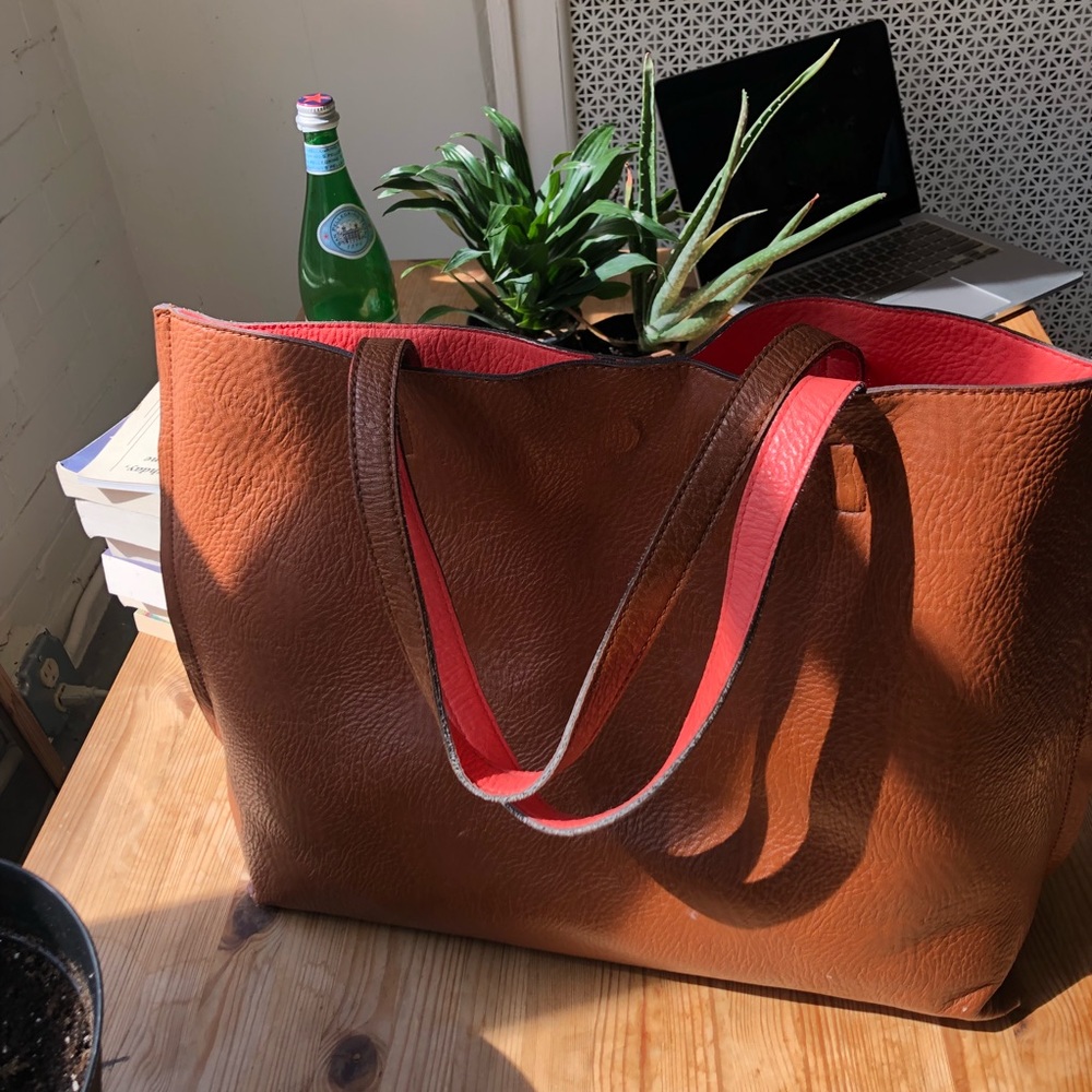 Vegan leather hand bag